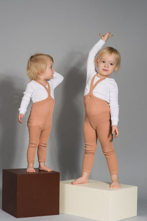 Silly Silas Footless Suspender T - Light Brown