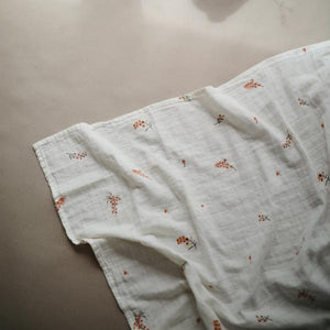 Mushie & Co.  Muslin Swaddle Blanket  - Florals