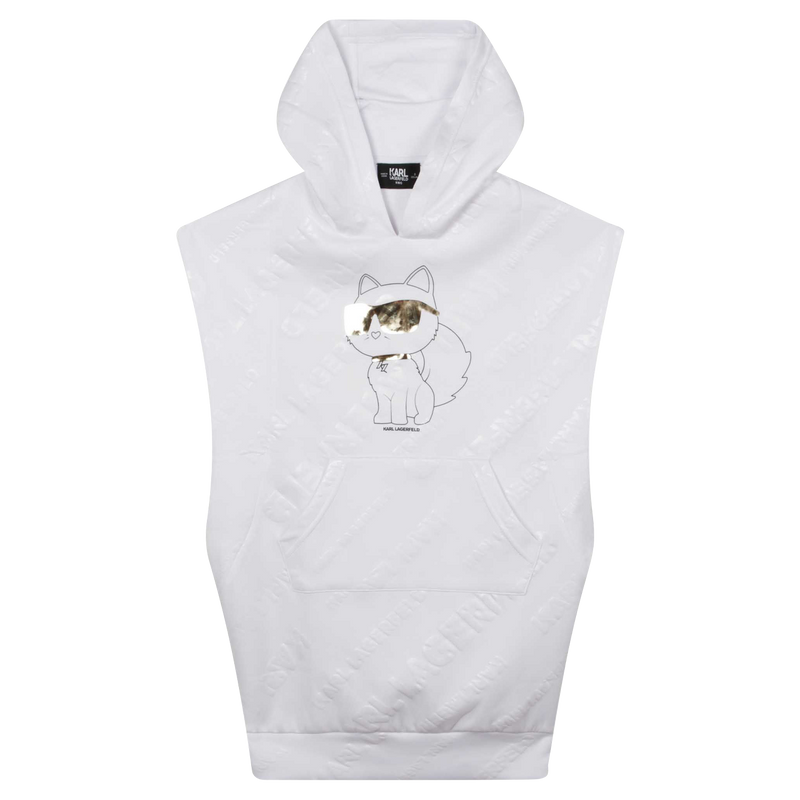 Karl Lagerfeld Hooded Dress With Logo - White