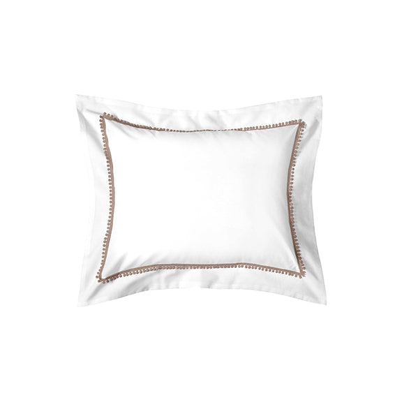 Bitsy Dot Accent Sham Pillow - White/taupe