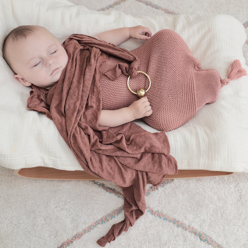 Ilado Baby Swaddle Blanket - Terracotta