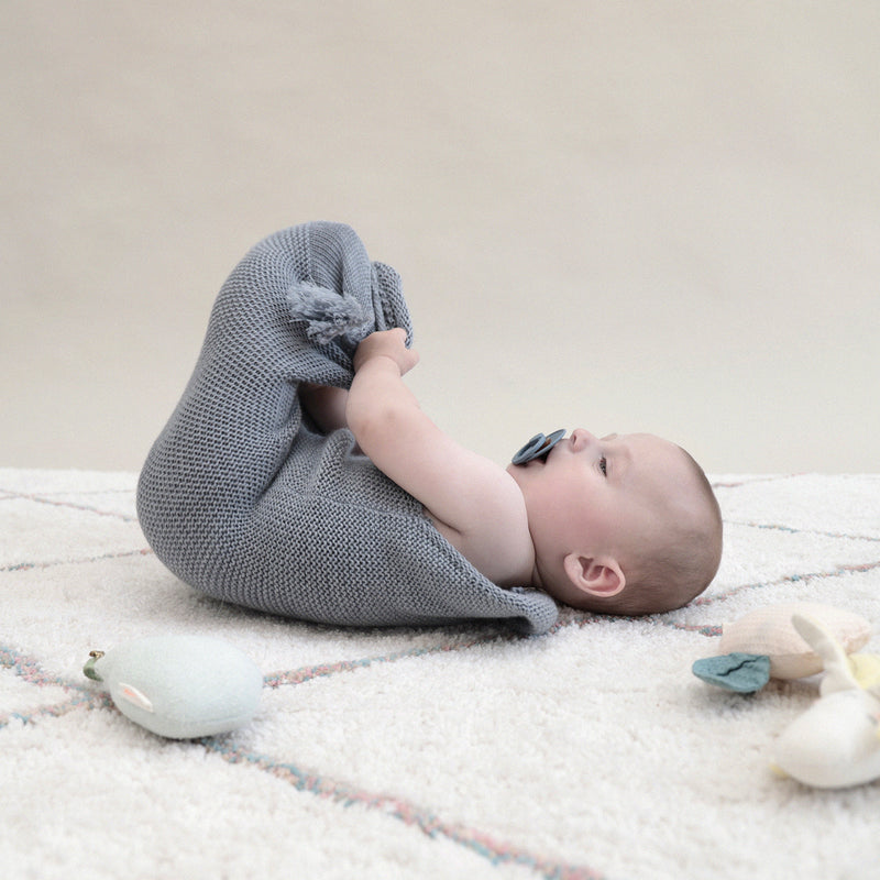 Ilado Baby Swaddle Blanket - Grey Blue