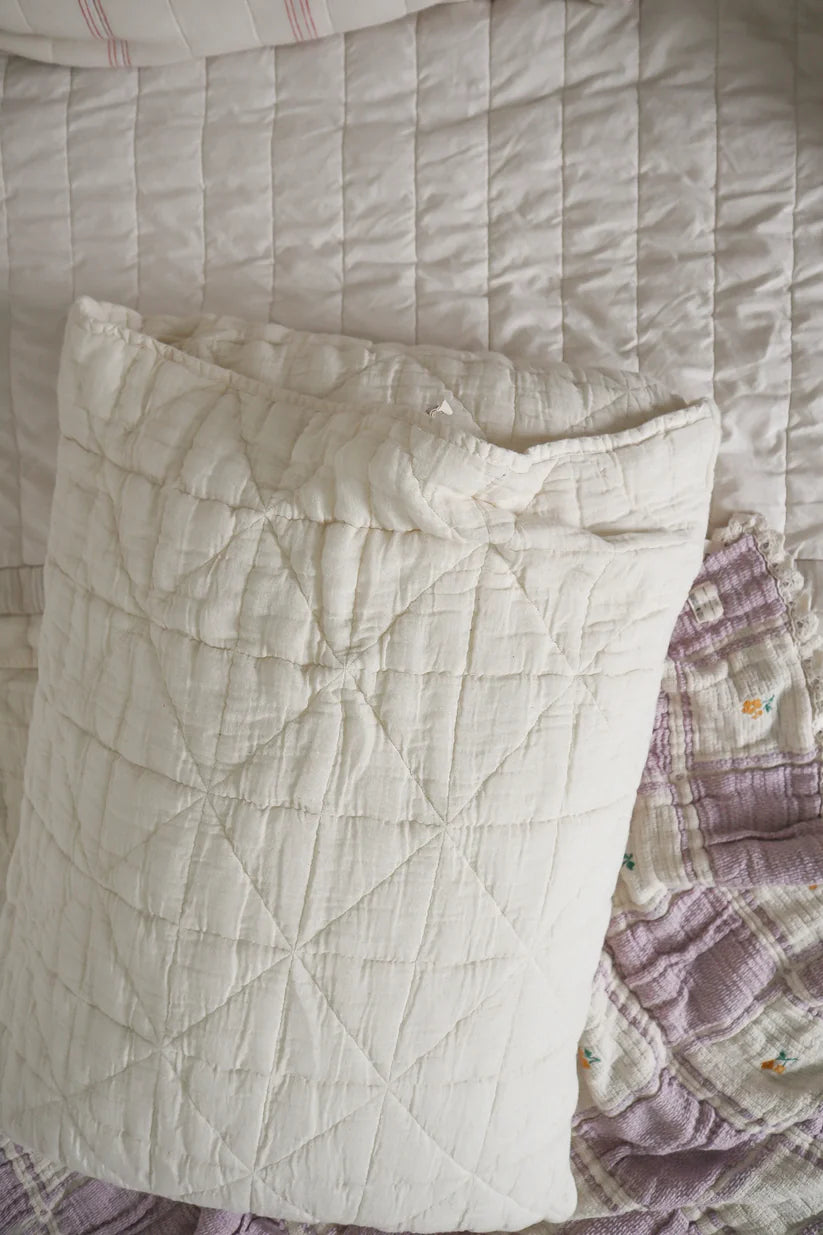 Quilted Pillowcase - Natural