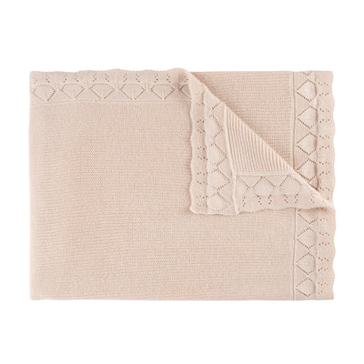 Diamond Knit Blanket - Soft Taupe