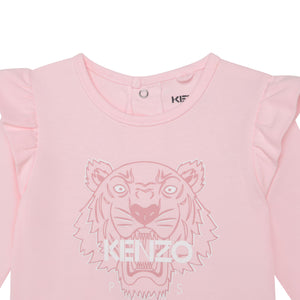KENZO Footie With Tiger - Pink Pale