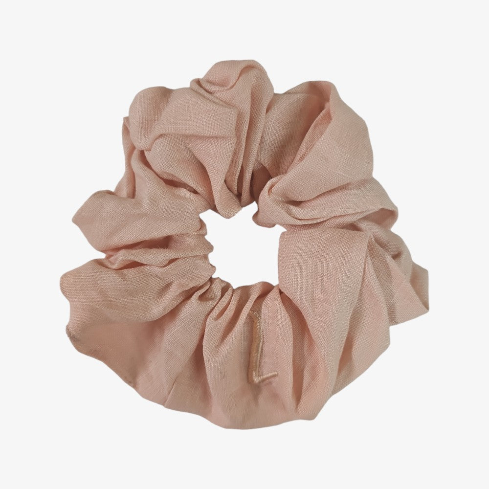 Lalou Linen Scrunchie - Pink