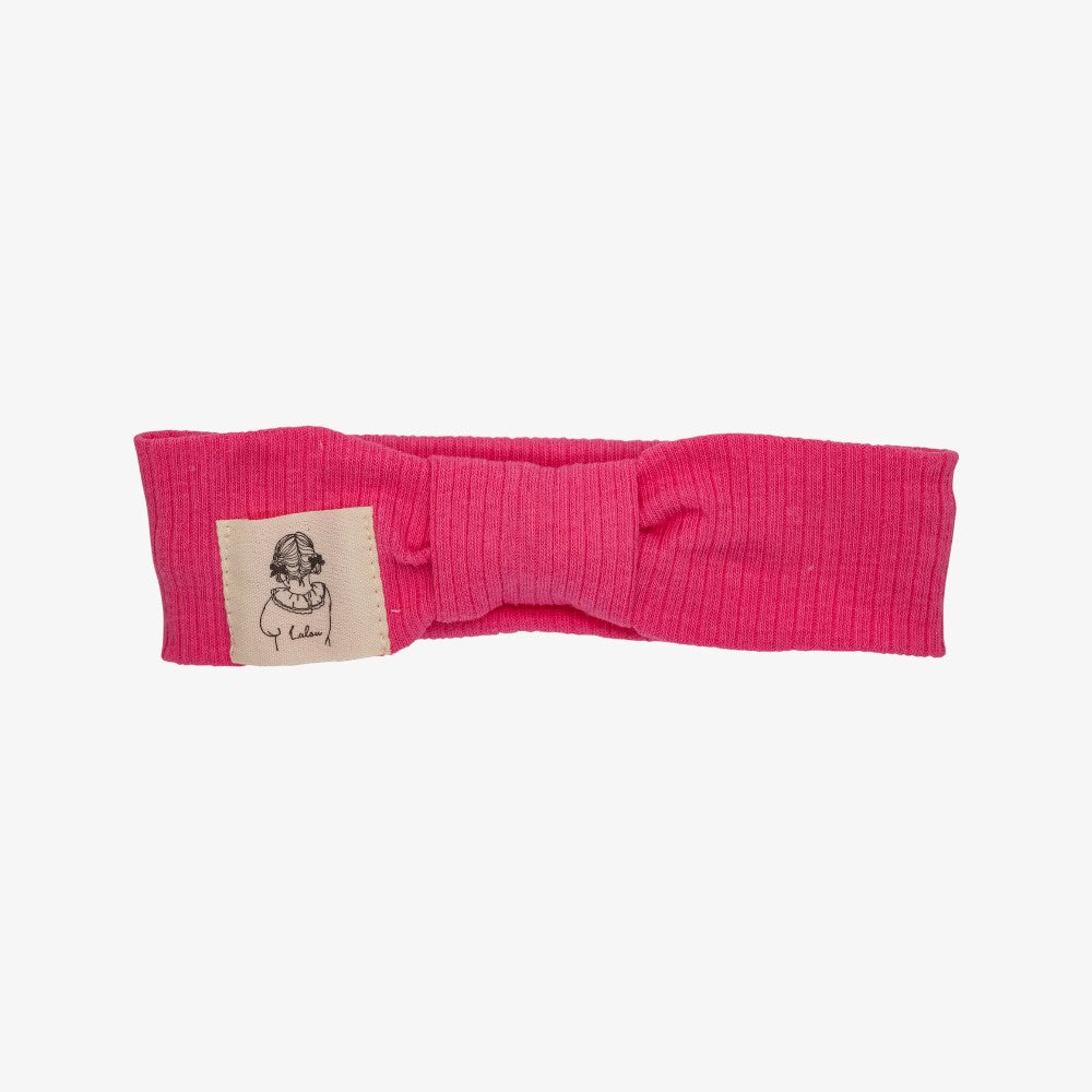 Lalou Ribbed Knot Band - Hot Pink