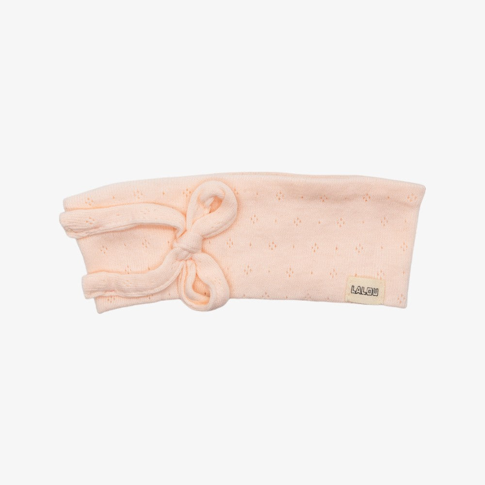 Lalou Pointelle Bow Band - Light Pink