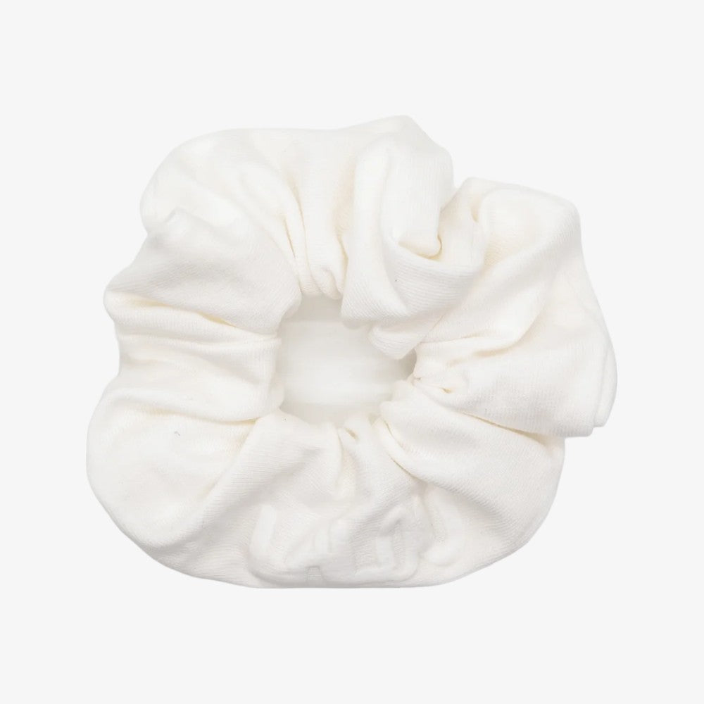 Lalou Puff Paint Scrunchie - White