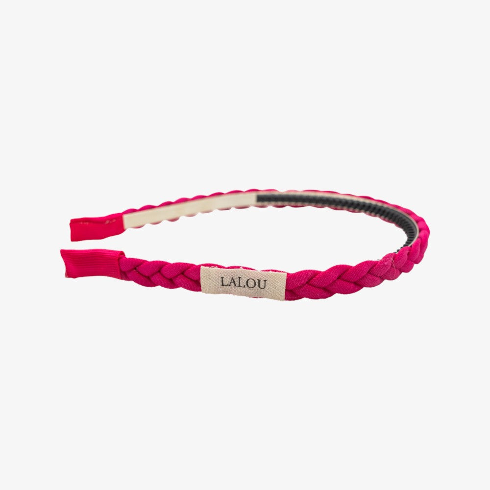 Lalou Braided Hard Headband - Hot Pink