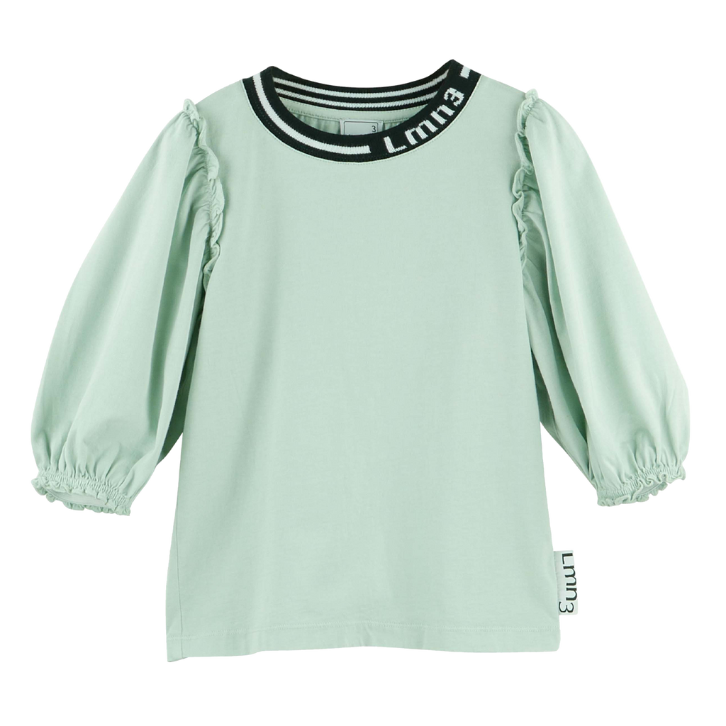 Lmn3 Puffed Sleeves Top - Green Lily