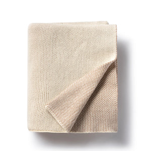 Bow Knit Blanket - Neutral/taupe