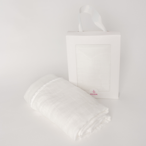 Cocoon Baby Muslin Blanket - White