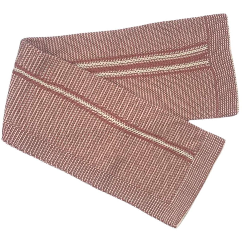 Spool Fine Knits Luxe Knit Blanket - Ecru & Pink