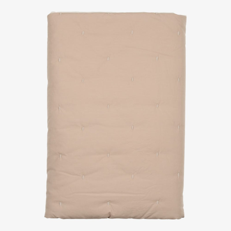 Mema Knits Embroidered Blanket - Taupe