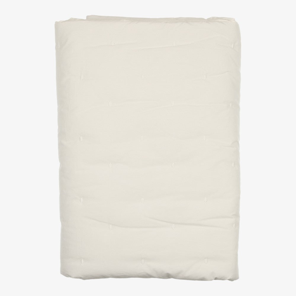 Mema Knits Embroidered Blanket - Winter White