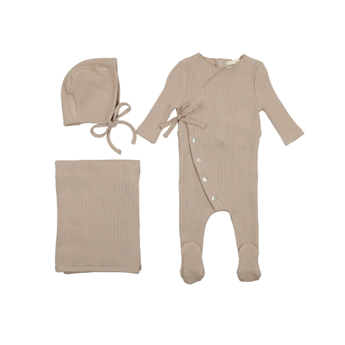 Textured Knit Take Me Home Set - Oatmeal