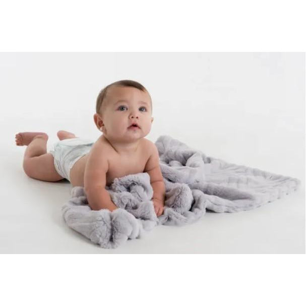 Mini Pocket Fur Baby Blanket - Grey
