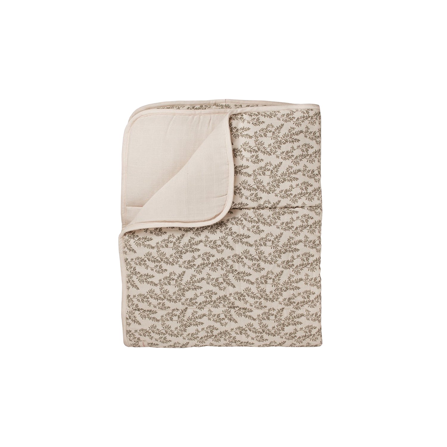 Main Sauvage QUILTED BLANKET - Bay Leaves