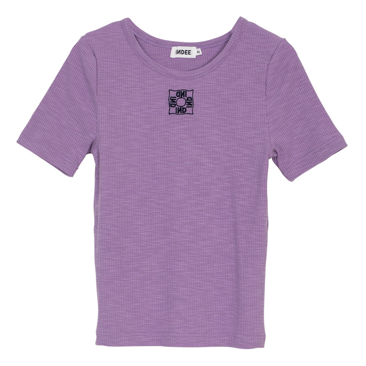 Indee Ribbed Logo T-Shirt - Lilac