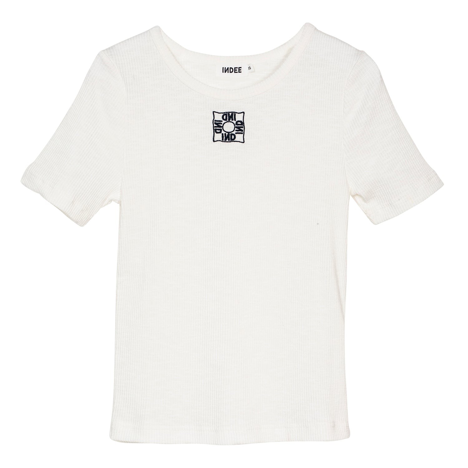 Indee Ribbed Logo T-Shirt - Off White