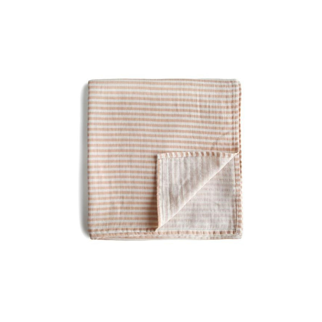 Muslin Swaddle Blanket  - Natural Stripe