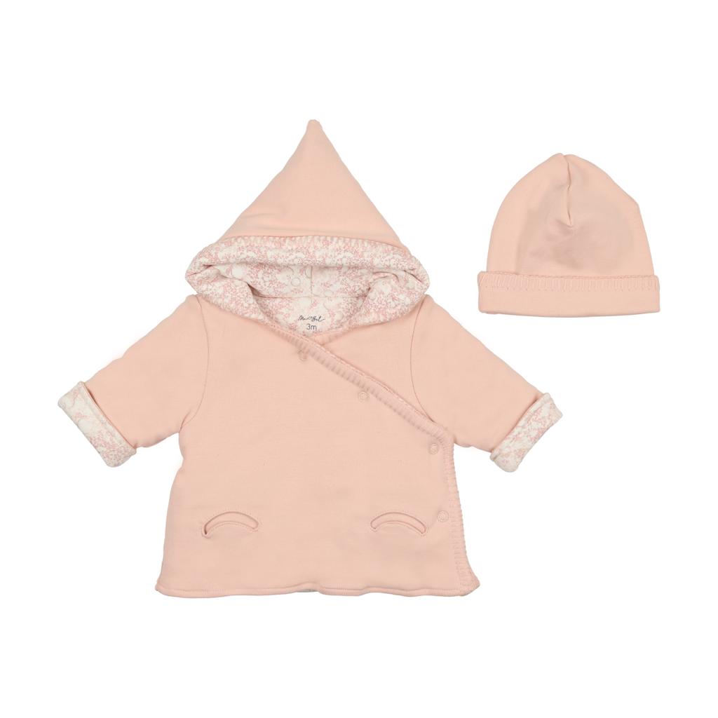 Mabel Jacket With Beanie - Tea Rose