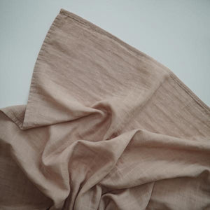 Mushie & Co.  Muslin Swaddle Blanket  - Taupe