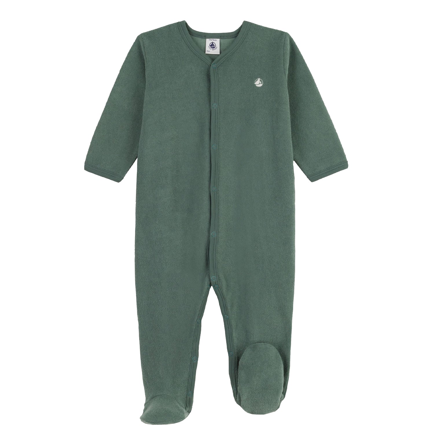 Petit Bateau French Terry Footie - Green
