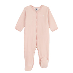 Petit Bateau French Terry Footie - Light Pink