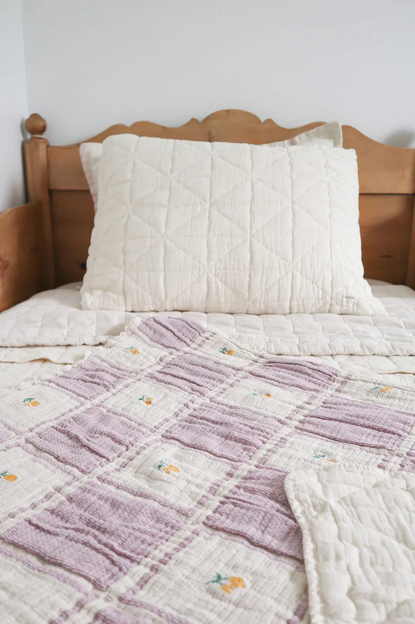 Quilted Pillowcase - Natural