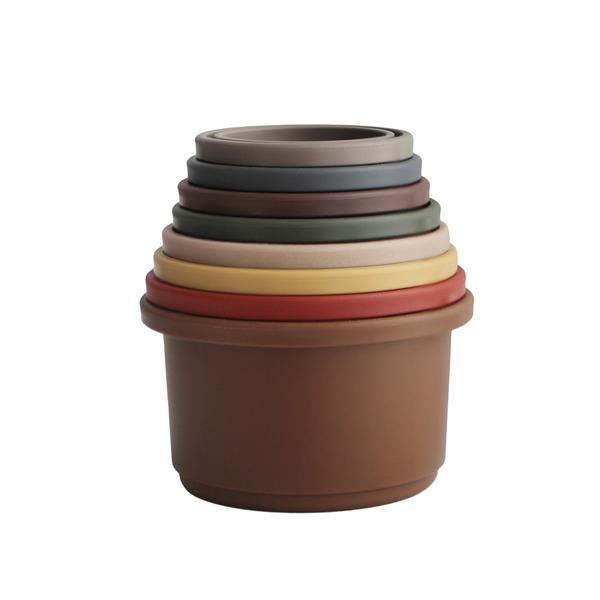 Mushie & Co.  Stacking Cups Toy - Retro
