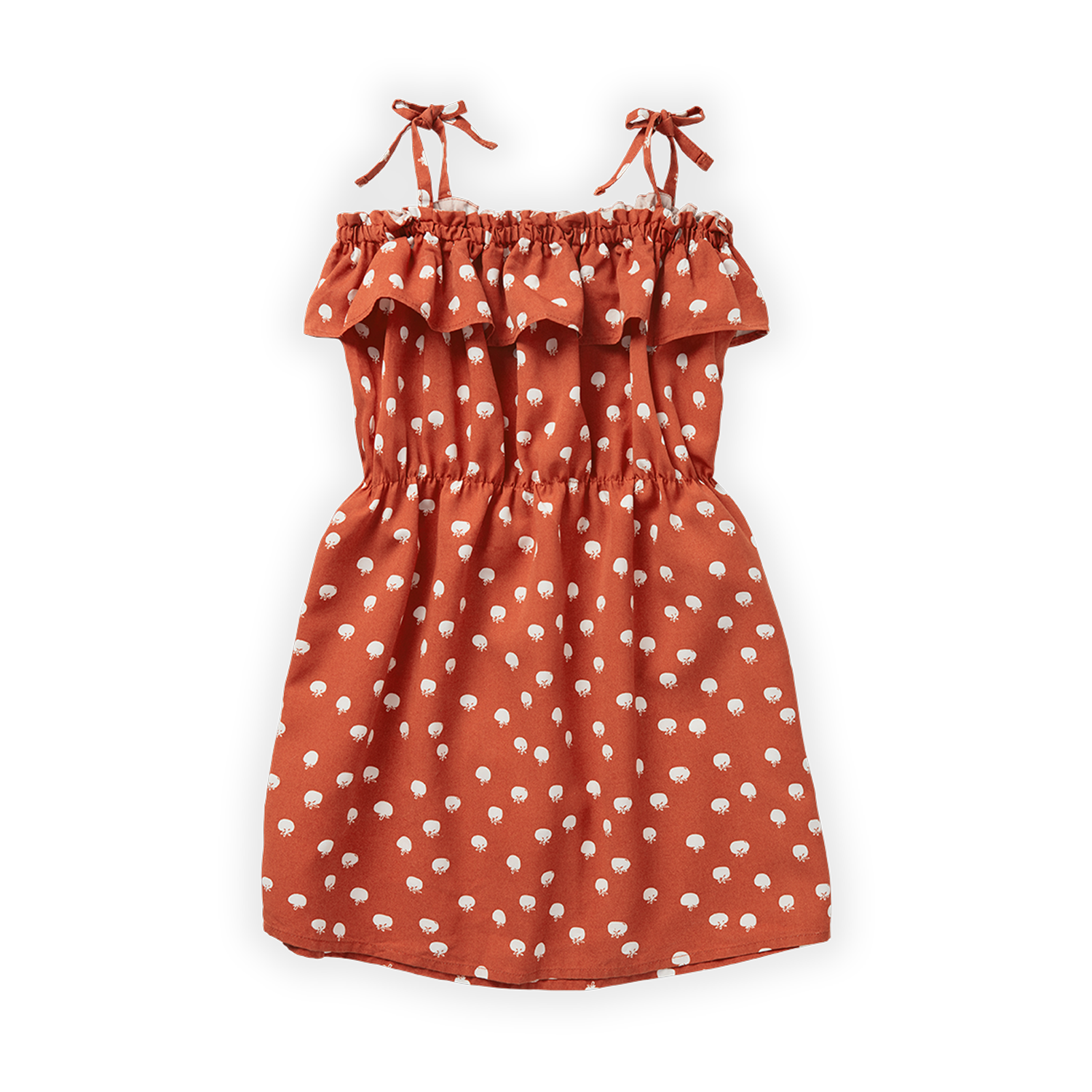 Sproet & Sprout Ruffle Tomato Dress - Tuscany Red