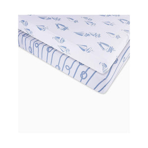 Ely`s & Co Jersey Cotton Sheets 2 Pack - Blue