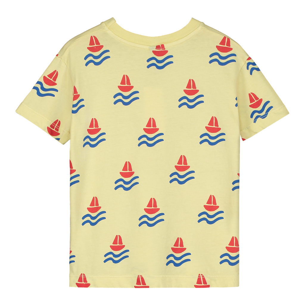 Bonmot Allover Boats T-shirt - Mallow Yellow