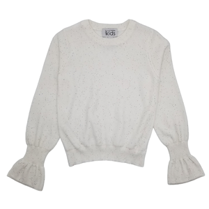 Autumn Cashmere Ribbed Sleeve Sweater - Confetti