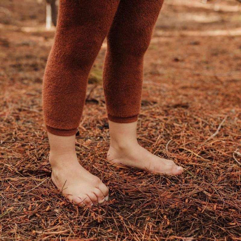 Warmy Footless Tights - Cinnamon