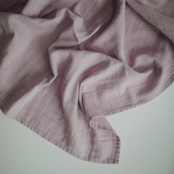 Muslin Swaddle Blanket  - Soft Mauve