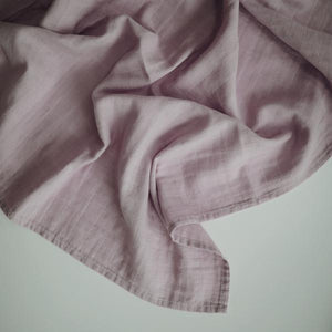 Mushie & Co.  Muslin Swaddle Blanket  - Soft Mauve