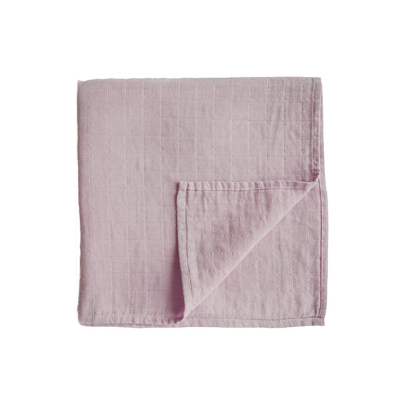 Muslin Swaddle Blanket  - Soft Mauve