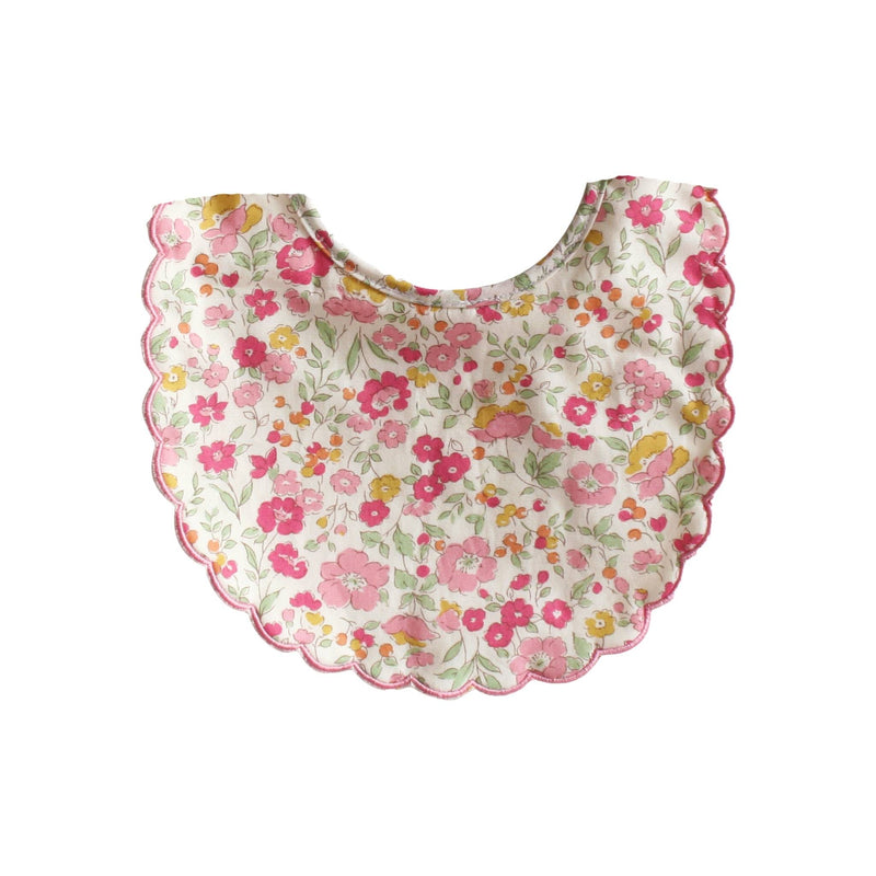 Alimrose Scallop Bib - Rose Garden