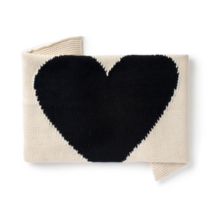 Domani Home Heart Blanket - Natural/black