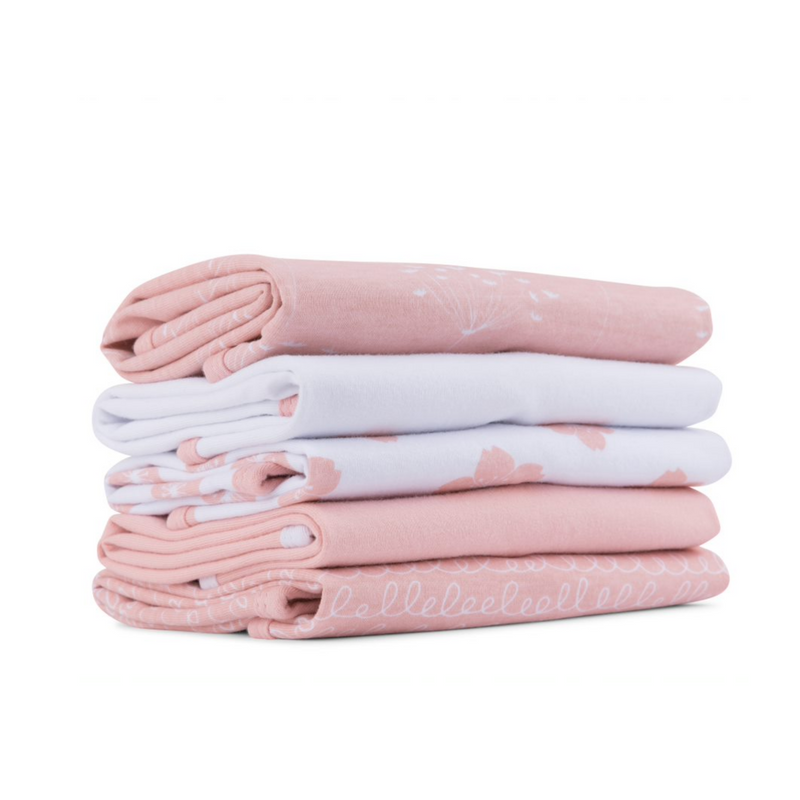 Ely`s & Co Burp Cloths  - Pink