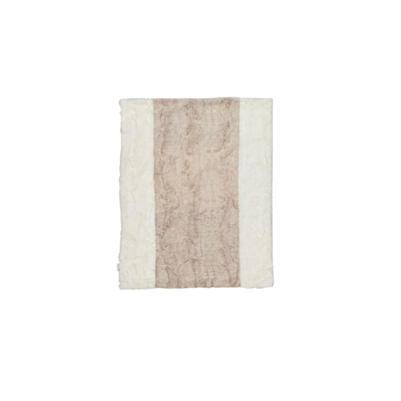 Peluche Single Stripe Blanket - Oatmeal & Natrual