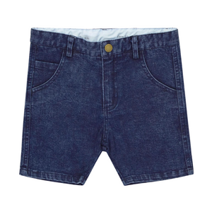 Denim Wash Shorts - Blue