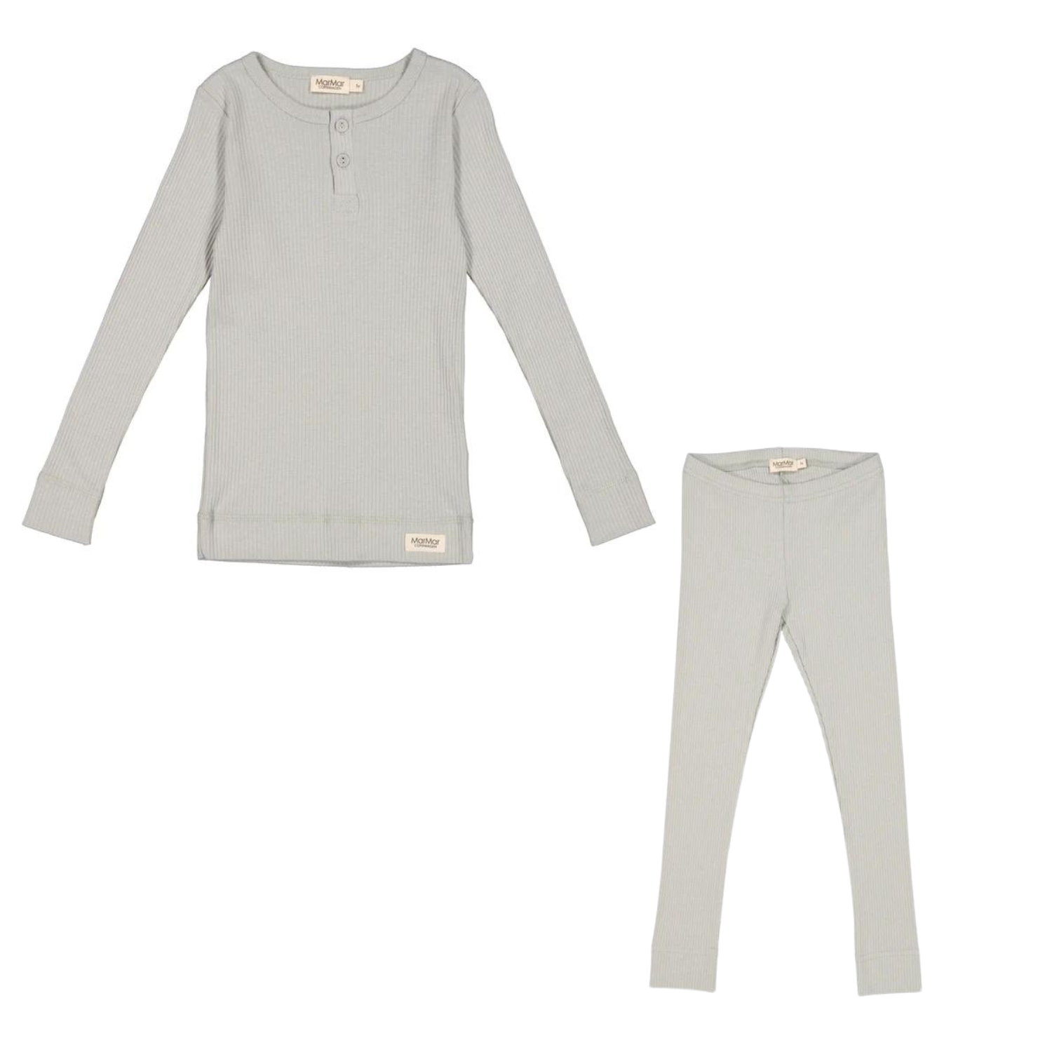 Henley Top And Leggings - Chalk