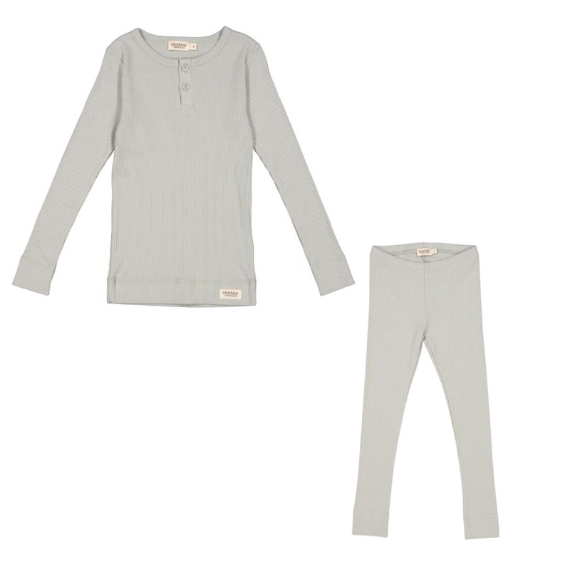 Henley Top And Leggings - Chalk