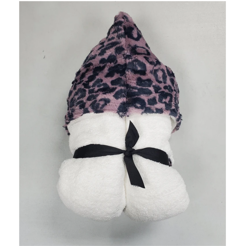Winx And Blinx Hooded Towel - Leopard/mauve