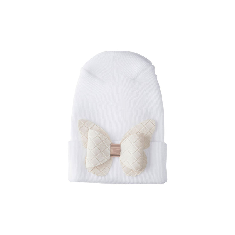 Adora Hospital Hat - Cream Butterfly