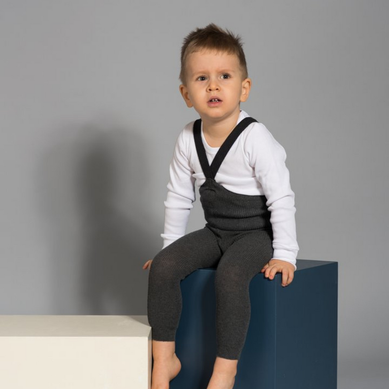 Silly Silas Footless Suspender T - Dark Grey Blend